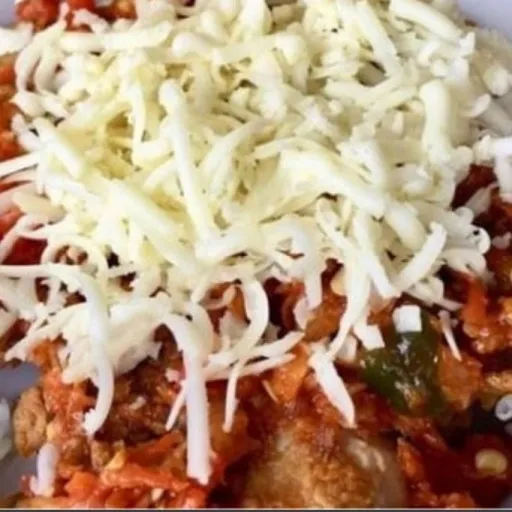 Ayam geprek keju parut