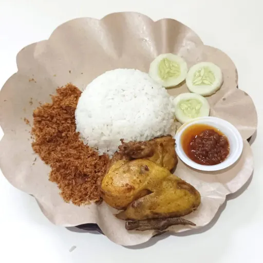 Paket Eko Nasi Ayam Serundeng