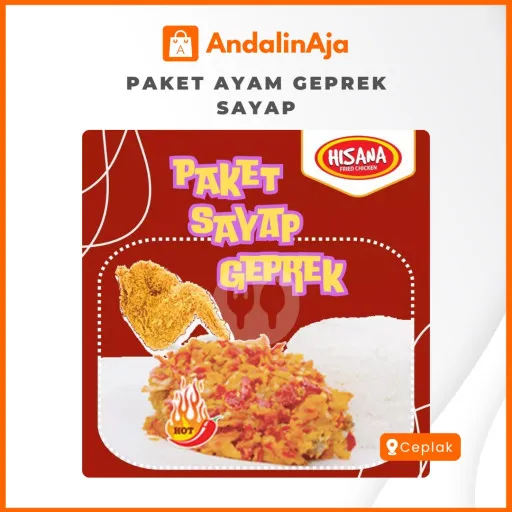 'Paket Ayam Geprek Sayap'