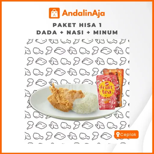 'Paket Hisa 1 Dada + Nasi + Minum'