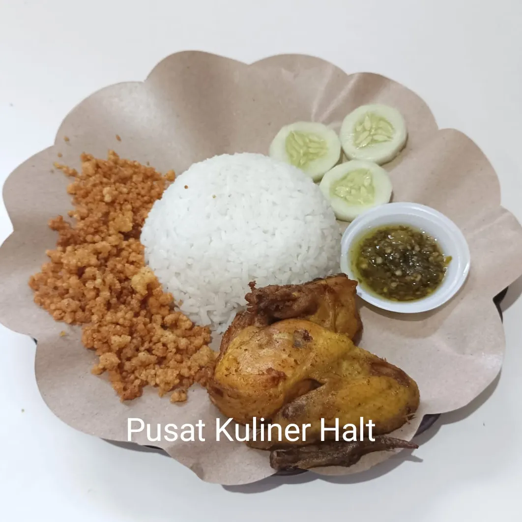 Paket Eko Nasi Ayam Kremes Sambal Hijau